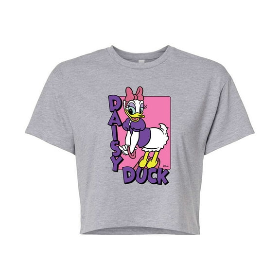 Disney - Daisy Duck - Juniors Cropped Cotton Blend T-Shirt