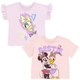 thumbnail image 1 of Disney Daisy Duck Minnie Mouse 2 Pack T-Shirts Toddler to Big Kid, 1 of 5