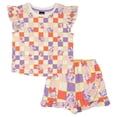 thumbnail image 1 of Disney Daisy Duck Minnie Mouse Figaro T-Shirt and French Terry Wrap Skort Toddler to Big Kid, 1 of 5