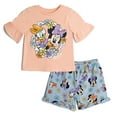 thumbnail image 1 of Disney Daisy Duck Minnie Mouse T-Shirt and Chambray Shorts Outfit Set Toddler to Big Kid, 1 of 5