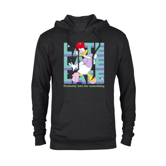 Disney Daisy Duck Probably Late for Something Funny - Pullover Hoodie for Adults - Customized-Black