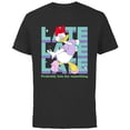 thumbnail image 1 of Disney Daisy Duck Probably Late for Something Funny - Short Sleeve Cotton T-Shirt for Adults - Customized-Black, 1 of 5