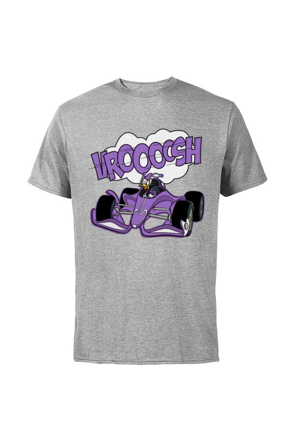 Daisy Duck Racing Team "VROOOOSH" Race Car Driver - Short Sleeve Cotton T-Shirt for Adults - Customized-Athletic Heather