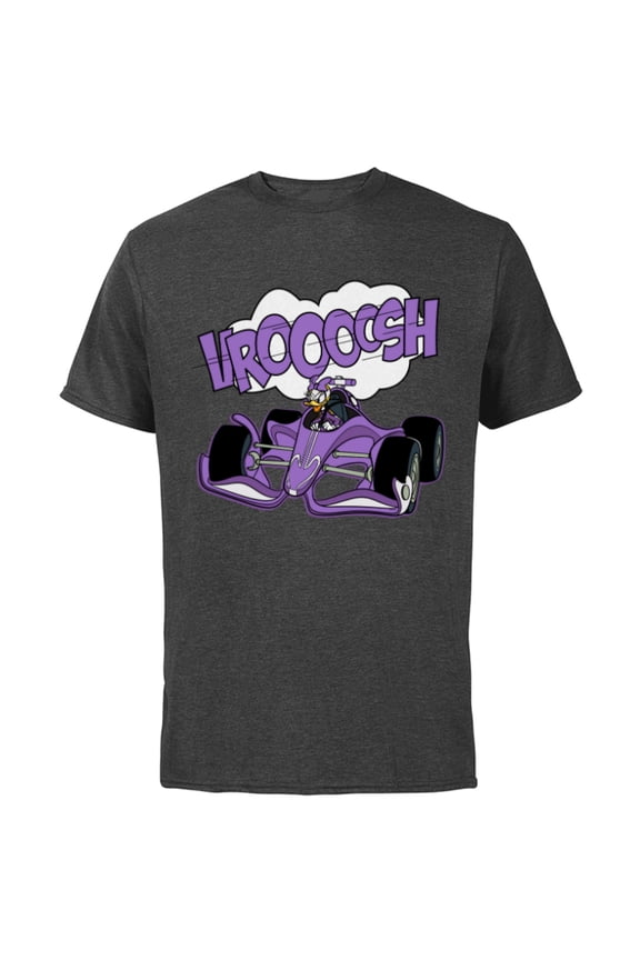 Daisy Duck Racing Team "VROOOOSH" Race Car Driver - Short Sleeve Cotton T-Shirt for Adults - Customized-Charcoal