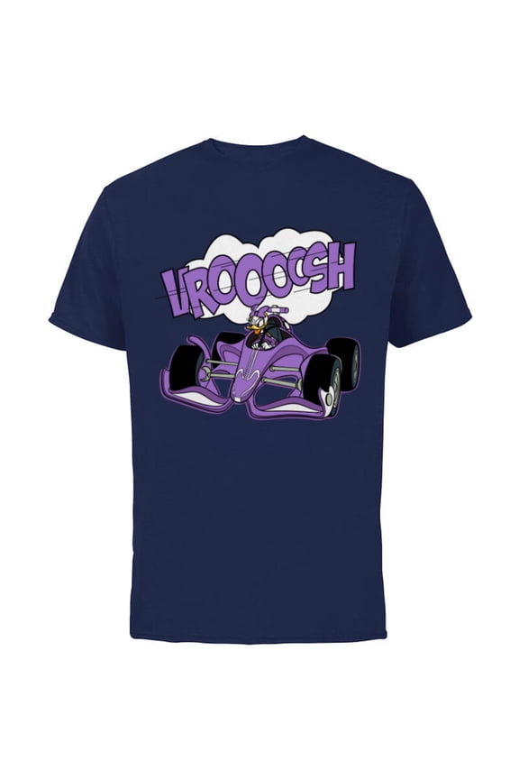 Daisy Duck Racing Team "VROOOOSH" Race Car Driver - Short Sleeve Cotton T-Shirt for Adults - Customized-Navy
