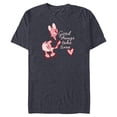 thumbnail image 1 of Disney Daisy Duck Retro Vintage Heart Good Things Take Time - Short Sleeve Blended T-Shirt for Adults - Customized-Navy Heather, 1 of 5
