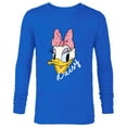 thumbnail image 1 of Disney Daisy Duck Sassy & Glamorous Speckled Bow and Name - Long Sleeve T-Shirt for Men - Customized-Navy, 1 of 5