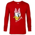 thumbnail image 1 of Disney Daisy Duck Sassy & Glamorous Speckled Bow and Name - Long Sleeve T-Shirt for Men - Customized-New Red, 1 of 5