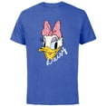 thumbnail image 1 of Disney Daisy Duck Sassy & Glamorous Speckled Bow and Name - Short Sleeve Cotton T-Shirt for Adults - Customized-Royal Heather, 1 of 5