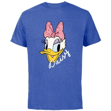Disney Daisy Duck Sassy & Glamorous Speckled Bow and Name - Short Sleeve Cotton T-Shirt for Adults - Customized-Royal Heather