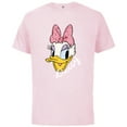 thumbnail image 1 of Disney Daisy Duck Sassy & Glamorous Speckled Bow and Name - Short Sleeve Cotton T-Shirt for Adults - Customized-Soft Pink, 1 of 5
