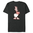 thumbnail image 1 of Disney Daisy Duck Sassy in White & Pink Pose with Plaid Top - Short Sleeve Blended T-Shirt for Adults - Customized-Dark Heather, 1 of 5