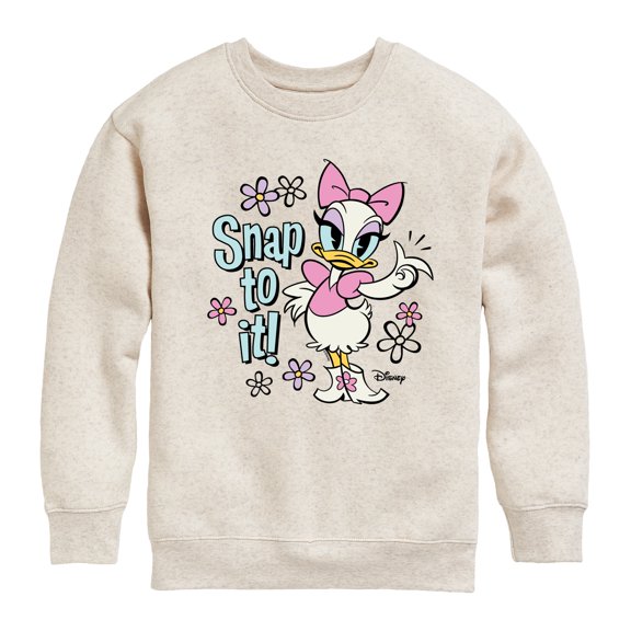 Disney - Daisy Duck - Snap To It - Youth Crewneck Fleece Sweatshirt
