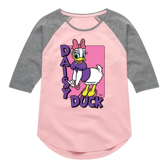 Disney - Daisy Duck - Toddler & Youth Girls Raglan Graphic T-Shirt