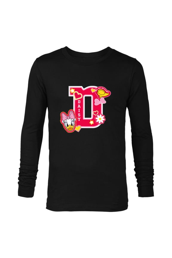 Daisy Duck Varsity Oh So Stylish - Long Sleeve T-Shirt for Men - Customized-Black