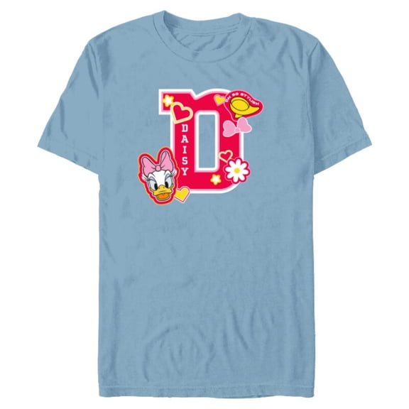 Disney Daisy Duck Varsity Oh So Stylish - Short Sleeve Blended T-Shirt for Adults - Customized-Ocean Blue