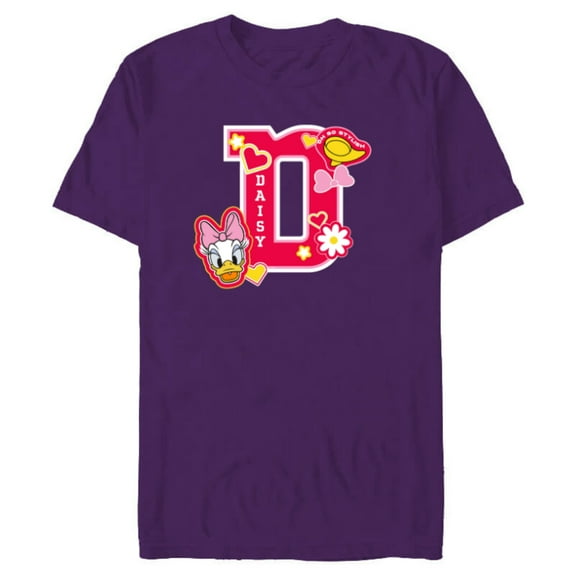 Disney Daisy Duck Varsity Oh So Stylish - Short Sleeve Blended T-Shirt for Adults - Customized-Purple