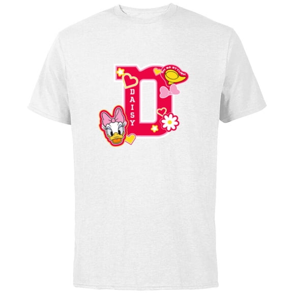 Disney Daisy Duck Varsity Oh So Stylish - Short Sleeve Cotton T-Shirt for Adults - Customized-White