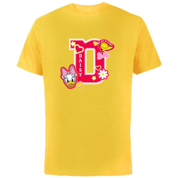 Disney Daisy Duck Varsity Oh So Stylish - Short Sleeve Cotton T-Shirt for Adults - Customized-Yellow