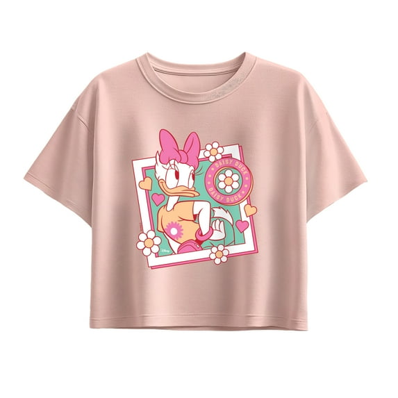 Disney - Daisy Frame - Youth Girl Short Sleeve Boxy Tee