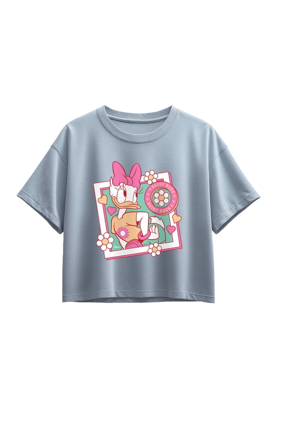 - Daisy Frame - Youth Girl Short Sleeve Boxy Tee