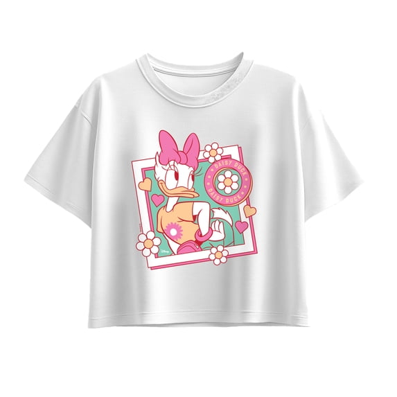 Disney - Daisy Frame - Youth Girl Short Sleeve Boxy Tee