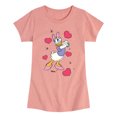 thumbnail image 1 of Disney - Daisy Hearts Girls' Fitted Short Sleeve Graphic T-Shirt, 1 of 4