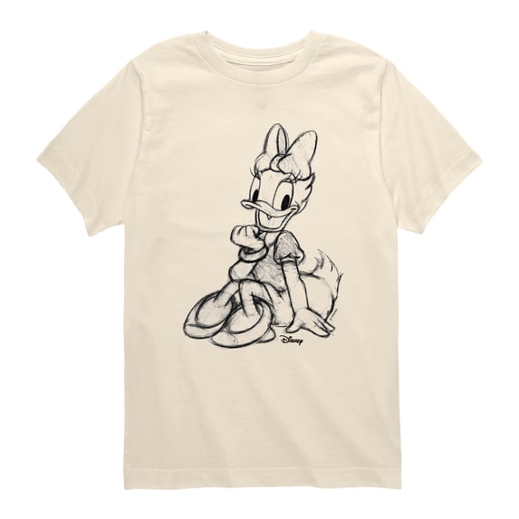 Disney - Daisy Sketch - Youth Boys Short Sleeve Graphic T-Shirt