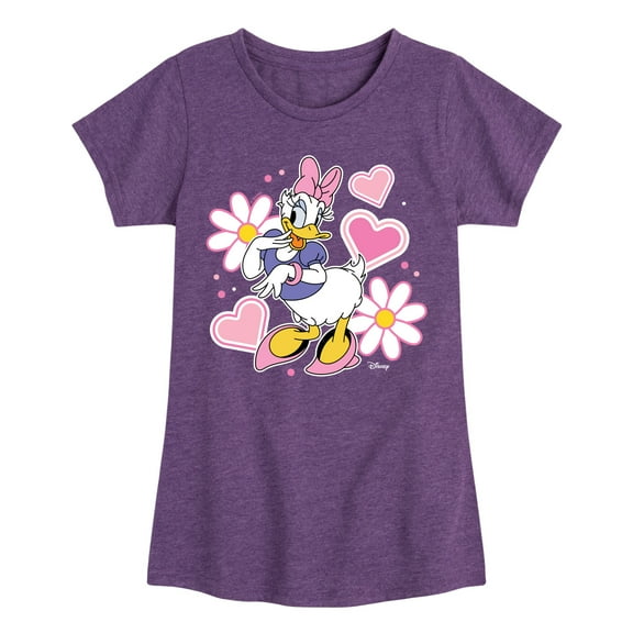 Disney - Daisy Sticker Look - Youth Girls Short Sleeve Graphic T-Shirt