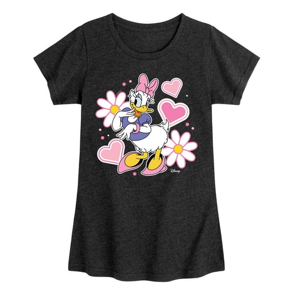 Disney - Daisy Sticker Look - Youth Girls Short Sleeve Graphic T-Shirt