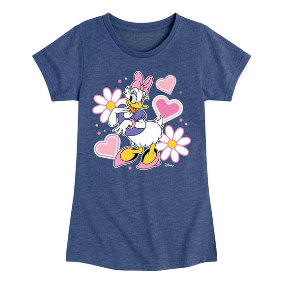 Disney - Daisy Sticker Look - Youth Girls Short Sleeve Graphic T-Shirt