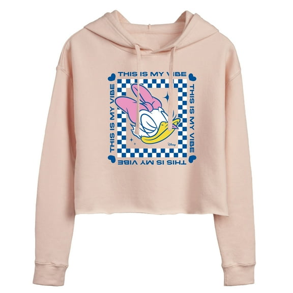 Disney - Daisy - This Is My Vibe - Juniors Cropped Pullover Hoodie