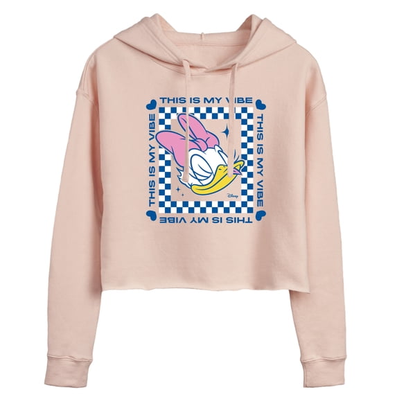 Disney - Daisy - This Is My Vibe - Juniors Cropped Pullover Hoodie