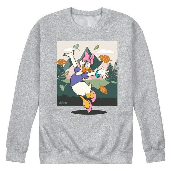 Disney - Daisy With Leaves - Men's Crew Fleece Sweatshirt