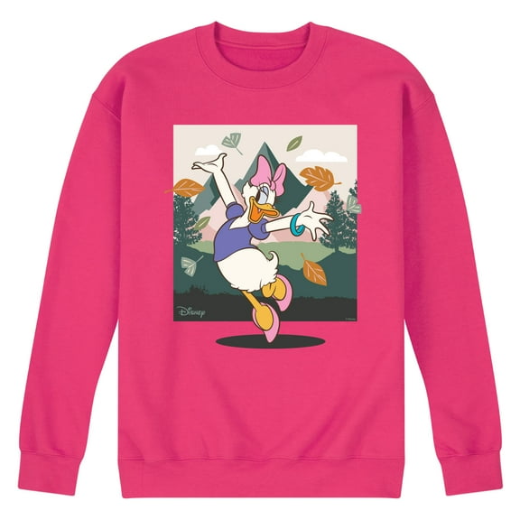 Disney - Daisy With Leaves - Men's Crew Fleece Sweatshirt