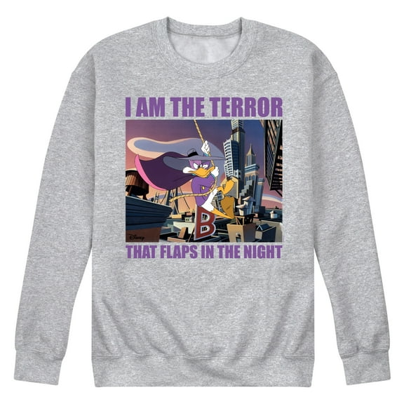 Disney - Darkwing Duck - I Am the Terror - Men's Crew Neck Fleece Pullover