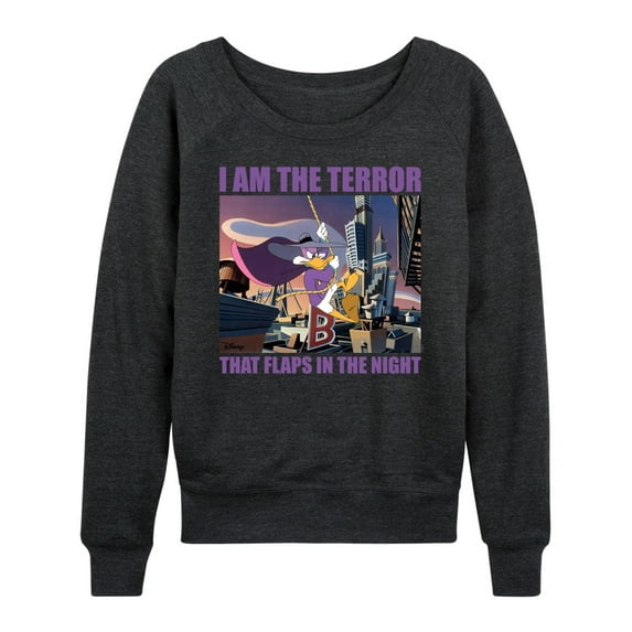 Disney - Darkwing Duck - I Am the Terror - Women's Lightweight French Terry Long Sleeve Shirt