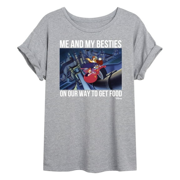 Disney - Darkwing Duck - Me & My Bestie Getting Food - Women's Oversized T-Shirt