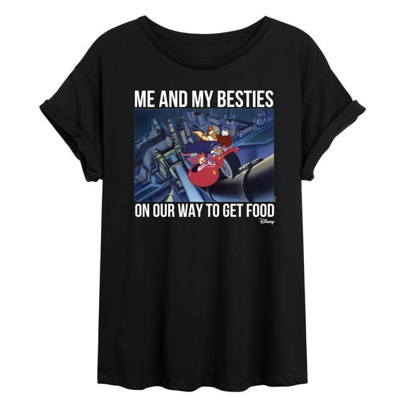 Disney - Darkwing Duck - Me & My Bestie Getting Food - Women's Oversized T-Shirt