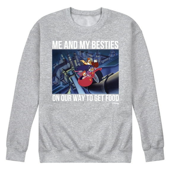 Disney - Darkwing Duck - Me & My Bestie Getting Food - Men's Crew Neck Fleece Pullover