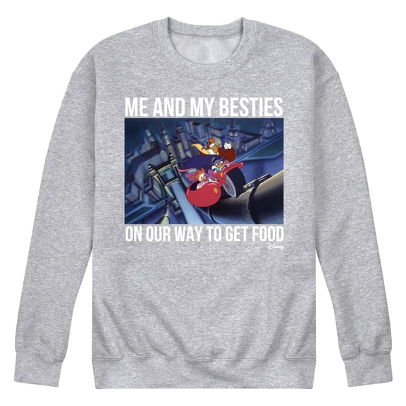 Disney - Darkwing Duck - Me & My Bestie Getting Food - Men's Crew Neck Fleece Pullover