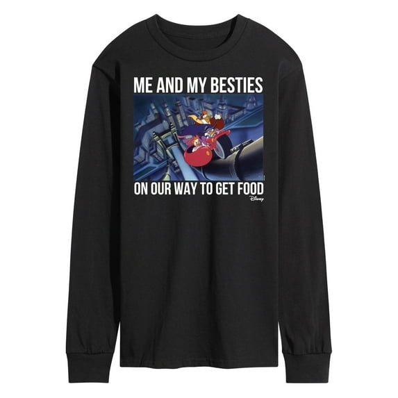 Disney - Darkwing Duck - Me & My Bestie Getting Food - Men's Long Sleeve T-Shirt