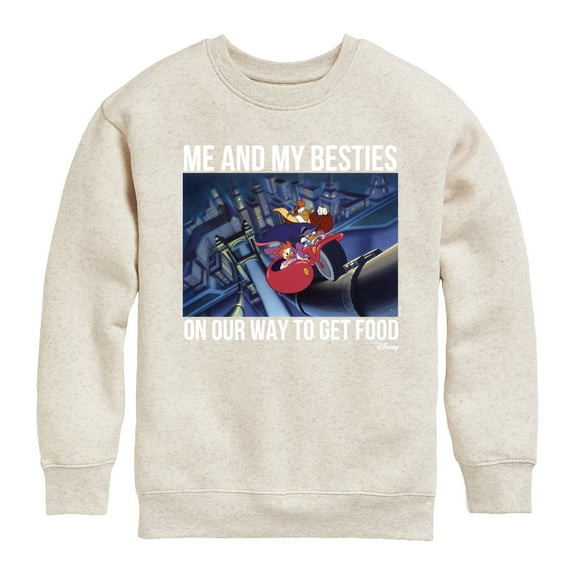 Disney - Darkwing Duck - Me & My Bestie Getting Food - Toddler & Youth Crewneck Fleece Sweatshirt