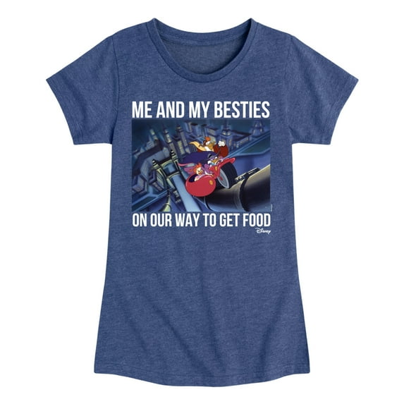Disney - Darkwing Duck - Me & My Bestie Getting Food - Toddler & Youth Girls Short Sleeve Graphic T-Shirt