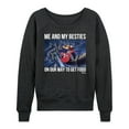 thumbnail image 1 of Disney - Darkwing Duck - Me & My Bestie Getting Food - Women's Lightweight French Terry Long Sleeve Shirt, 1 of 5