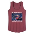 thumbnail image 1 of Disney - Darkwing Duck - Me & My Bestie Getting Food - Women's Racerback Tank Top, 1 of 5