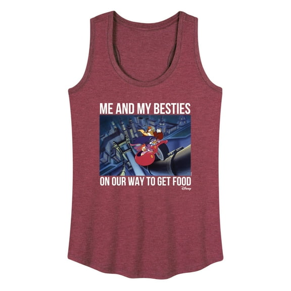 Disney - Darkwing Duck - Me & My Bestie Getting Food - Women's Racerback Tank Top
