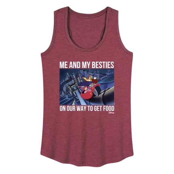 Disney - Darkwing Duck - Me & My Bestie Getting Food - Women's Racerback Tank Top