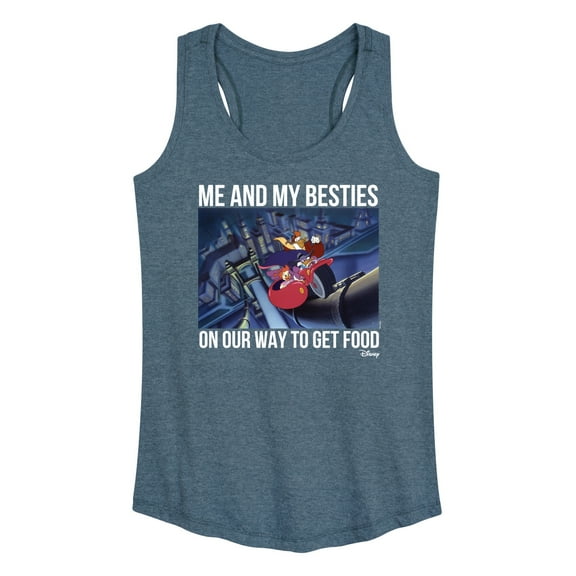Disney - Darkwing Duck - Me & My Bestie Getting Food - Women's Racerback Tank Top