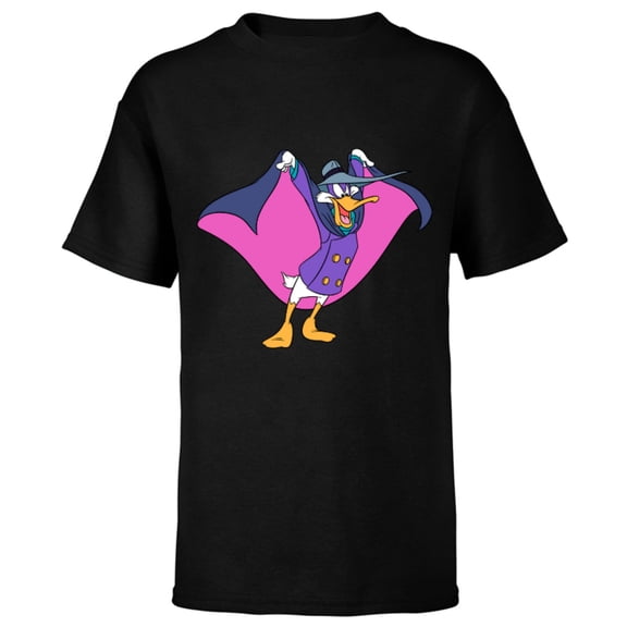 Disney Darkwing Duck - Short Sleeve T-Shirt for Kids -Customized-Black